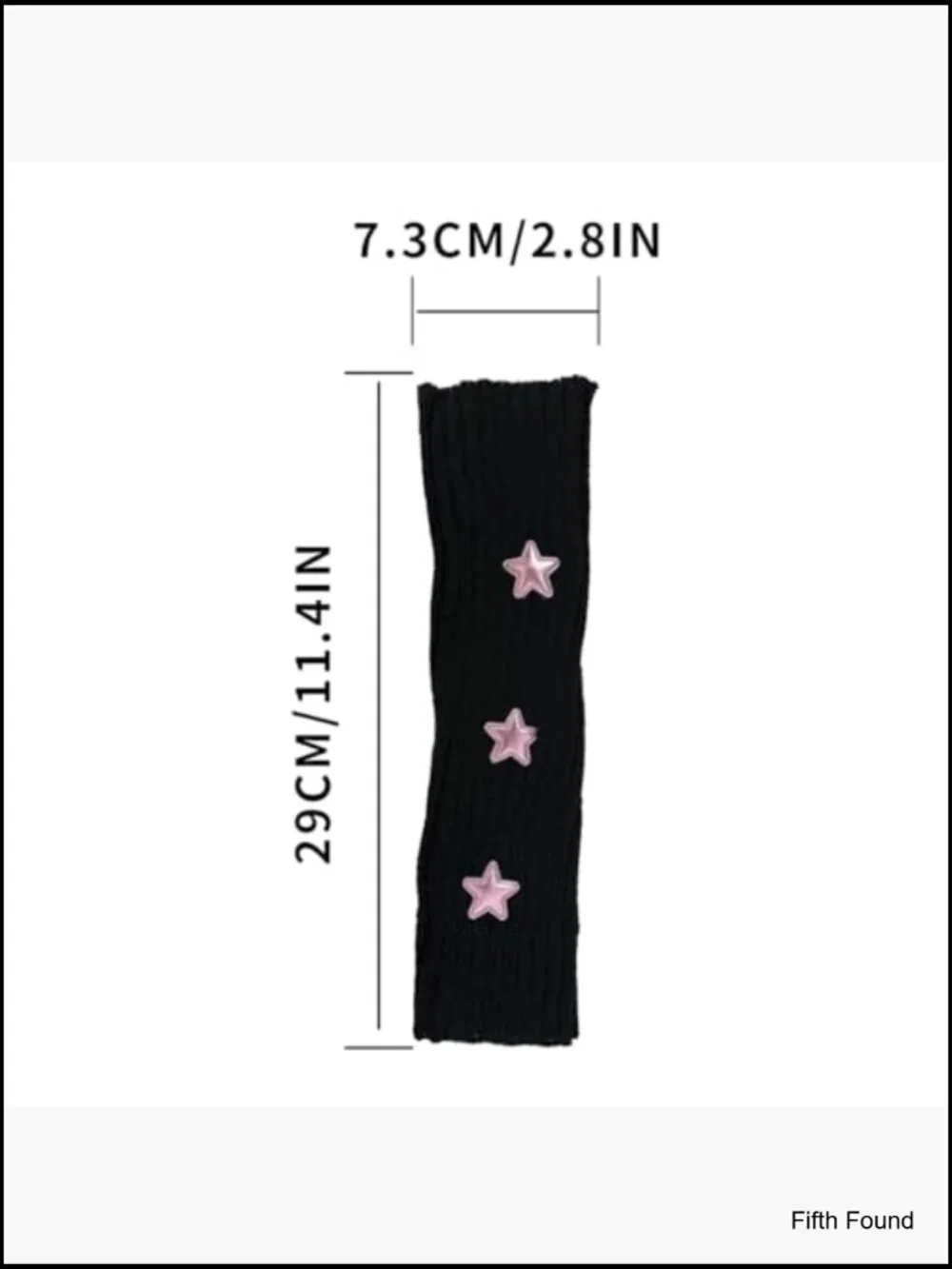 Y2K Kawaii Goth Fingerless Arm Warmers Knitted Gloves for Women